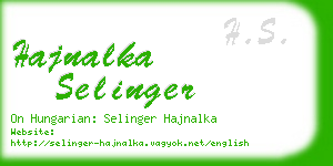 hajnalka selinger business card